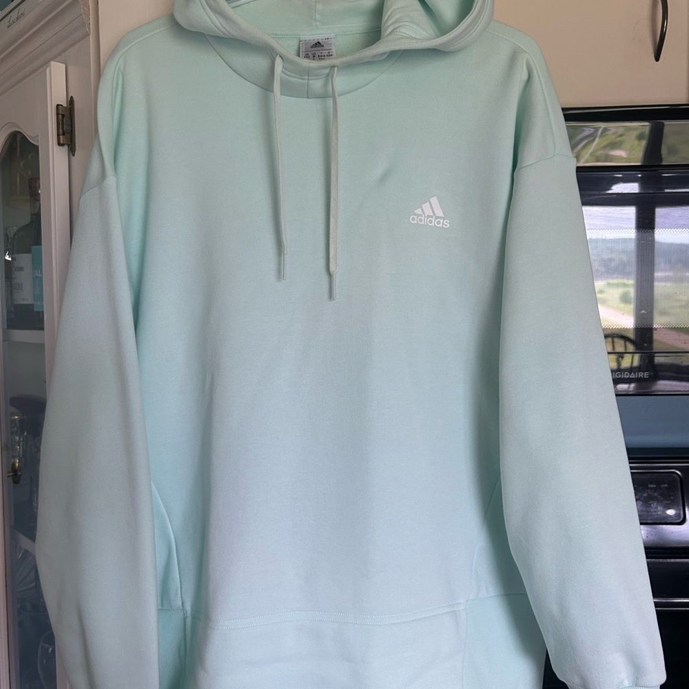 Adidas Light Green Pullover Hoodie